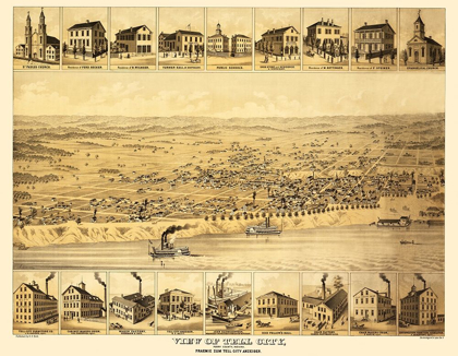 Picture of TELL CITY INDIANA - STROBRIDGE 1870