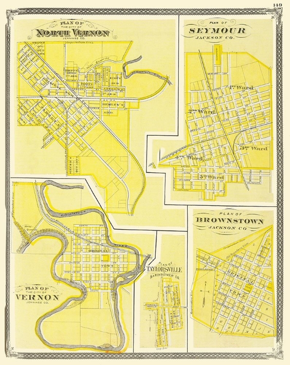 Picture of VERNON, SEYMOUR, BROWNSTONE INDIANA - BASKIN 1876