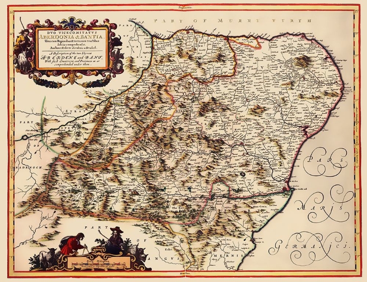 Picture of ABERDENE BANF SCOTLAND - BLAEU 1654