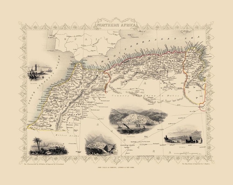 Picture of NORTHERN AFRICA - TALLIS 1851