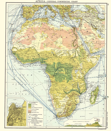 Picture of GENERAL COMMERCIAL CHART AFRICA - NEWNES 1907