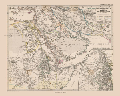 Picture of NORTH EAST AFRICA ARABIA - STIELER  1885