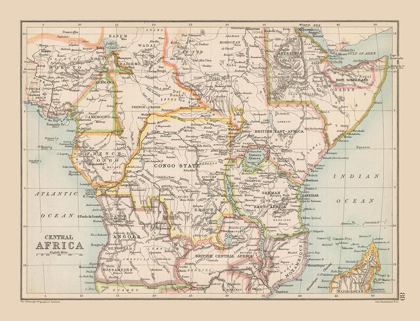 Picture of CENTRAL AFRICA - BARTHOLOMEW 1892