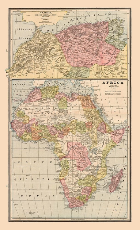 Picture of AFRICA NORTH WEST AFRICA - CRAM 1888