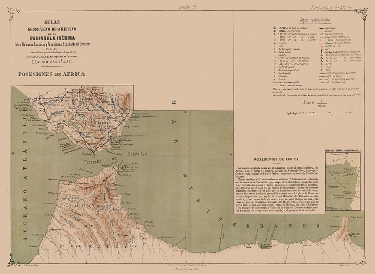 Picture of SPANISH POSSESSIONS IN AFRICA - VALVERDE 1880