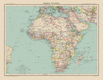 Picture of POLITICAL AFRICA - SCHRADER 1908