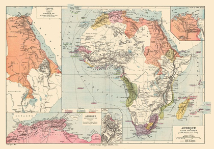 Picture of POLITICAL AFRICA - DRIOUX 1882