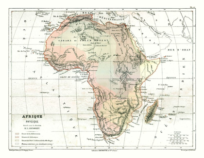 Picture of PHYSICAL AFRICA - CORTAMBERT 1880