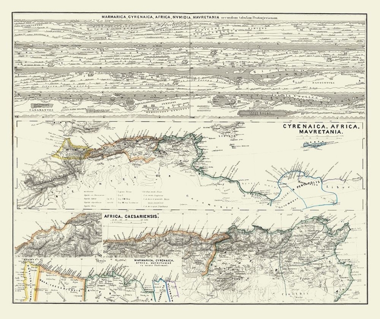 Picture of CYRENAICA NUMIDIA MAURETANIA AFRICA - SPRUNER 1865