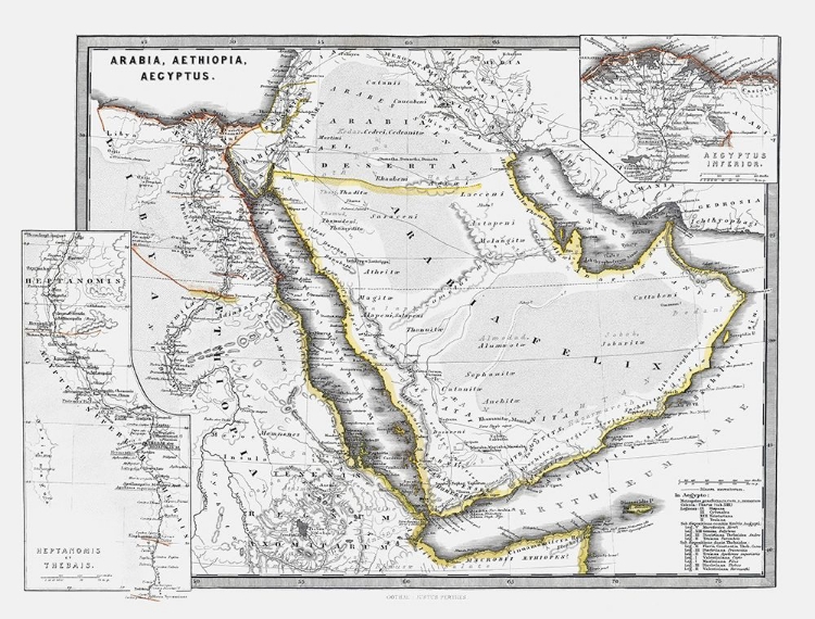 Picture of ARABIA ETHIOPIA EGYPT - SPRUNER 1865