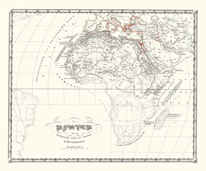 Picture of AFRICA PRIOR TO MOHAMMEDAN - SPRUNER 1855