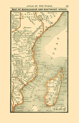 Picture of MADAGASCAR SOUTH EAST AFRICA - ALDEN 1886