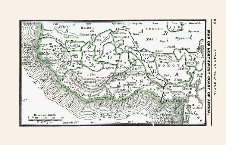 Picture of NORTH WEST AFRICAN COAST - ALDEN 1886