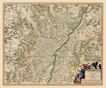 Picture of LOWER ALSACE REGION FRANCE GERMANY - VISSCHER 1681