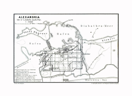 Picture of ALEXANDRIA 3 TO 5 BC EGYPT - BAEDEKER 1913
