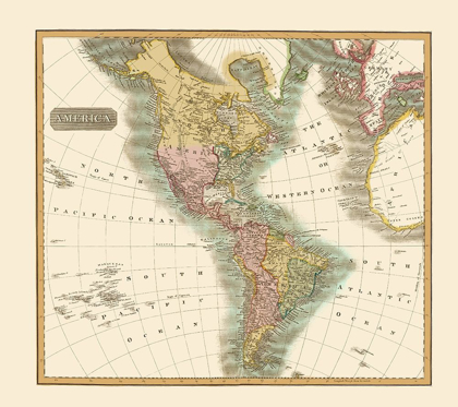 Picture of NORTH SOUTH AMERICA - THOMSON 1814