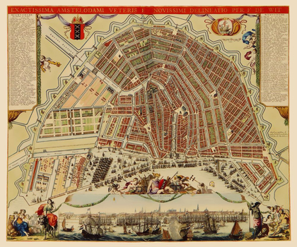 Picture of AMSTERDAM PANORAMIC NETHERLANDS - DE WIT 1688
