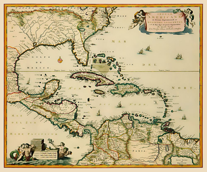 Picture of CENTRAL AMERICA CARIBBEAN - VISSCHER 1681