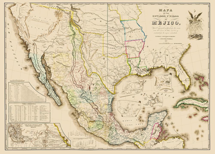Picture of MEXICO UNITED STATES TERRITORIES - DISTURNELL 1847