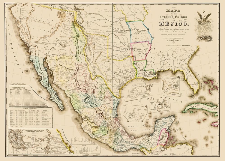 Picture of MEXICO UNITED STATES TERRITORIES - DISTURNELL 1847