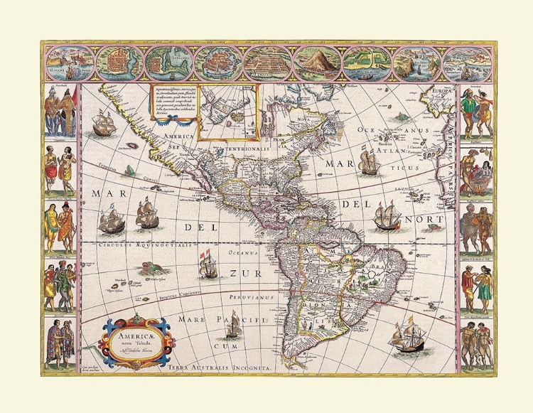 Picture of NORTH SOUTH AMERICA - BLAEU