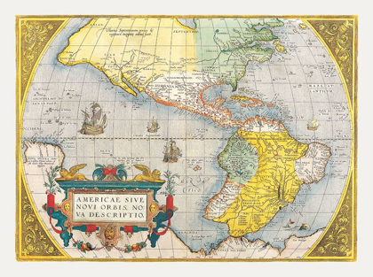 Picture of NORTH SOUTH AMERICA - ORTELIUS 1570