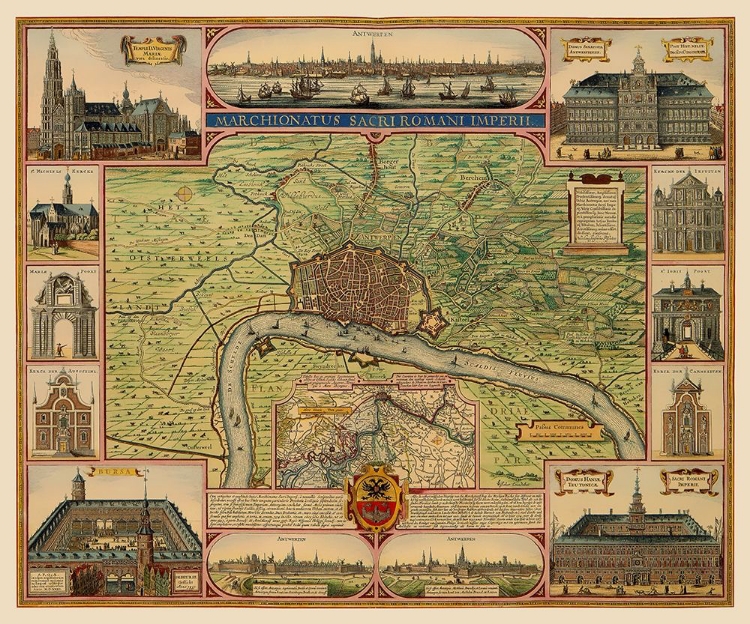 Picture of ANTWERP AREA BELGIUM BENELUX - VISSCHER 1624