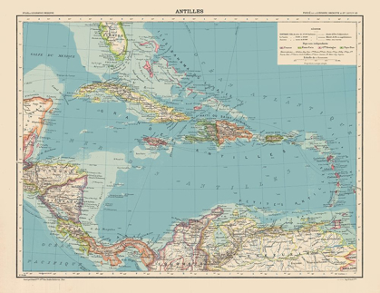 Picture of ANTILLES CENTRAL AMERICA CARIBBEAN - SCHRADER 1908