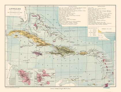 Picture of ANTILLES CENTRAL AMERICA CARIBBEAN - DRIOUX 1882