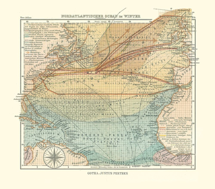 Picture of NORTH ATLANTIC OCEAN IN WINTER - PERTHES 1914