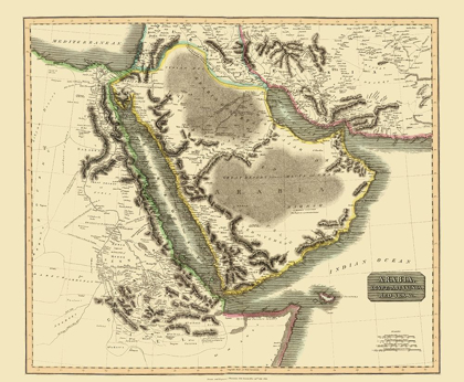 Picture of ARABIAN PENINSULA MIDDLE EAST - THOMSON 1814