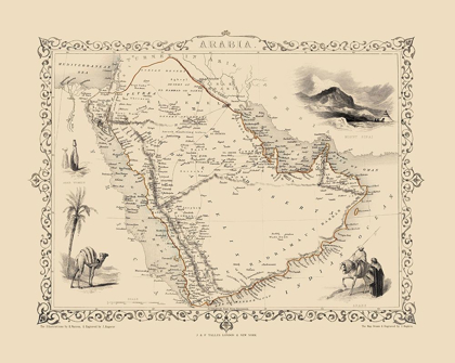 Picture of ARABIAN PENINSULA MIDDLE EAST - TALLIS 1851