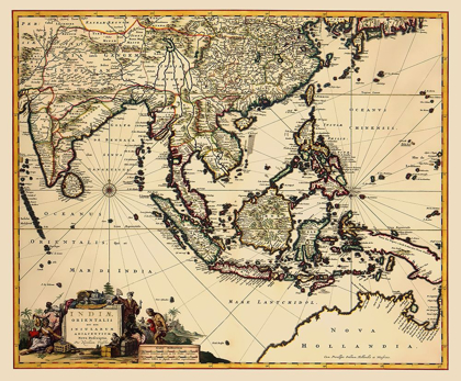 Picture of SOUTHEAST ASIA WITH OCEANIA - VISSCHER 1681