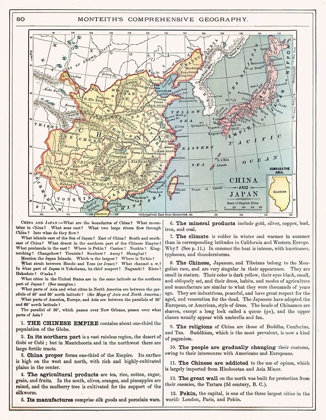 Picture of ASIA CHINA JAPAN - MONTEITH 1882