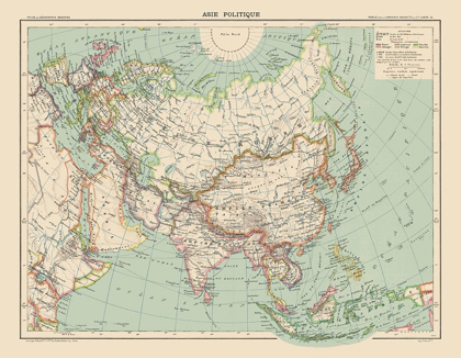Picture of POLITICAL OF ASIA - SCHRADER 1908