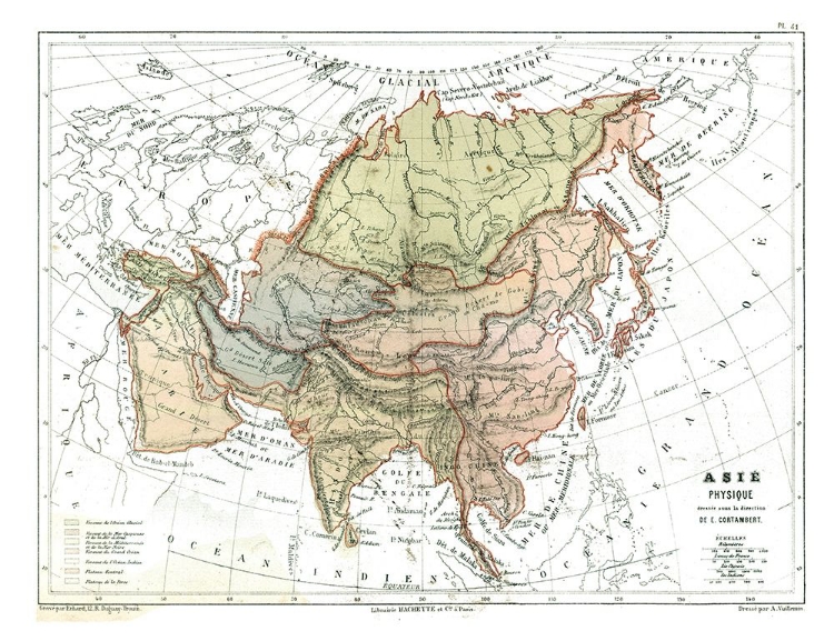 Picture of PHYSICAL OF ASIA - CORTAMBERT 1880