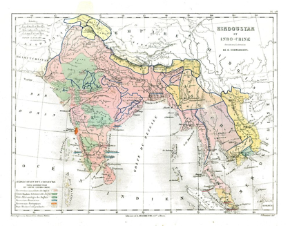 Picture of ASIA INDIA INDOCHINA - CORTAMBERT 1880