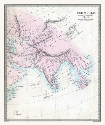 Picture of WORLD KNOWN TO ANCIENTS ASIA - STANFORD 1830