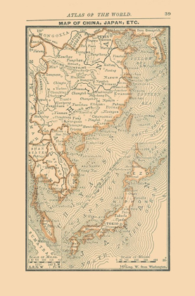 Picture of ASIA CHINA JAPAN KOREA - ALDEN 1886