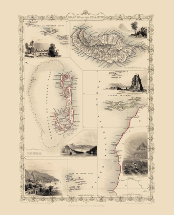 Picture of ATLANTIC ISLANDS - TALLIS 1851