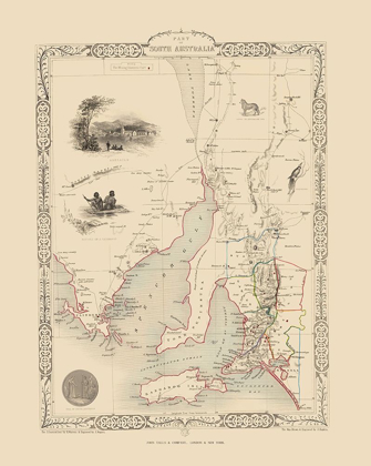 Picture of SOUTH PART AUSTRALIA - TALLIS 1851