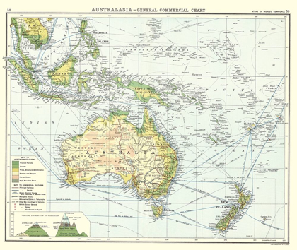 Picture of AUSTRALIA GENERAL COMMERCIAL CHART - NEWNES 1907
