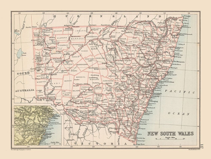 Picture of NEW SOUTH WALES AUSTRALIA - BARTHOLOMEW 1892