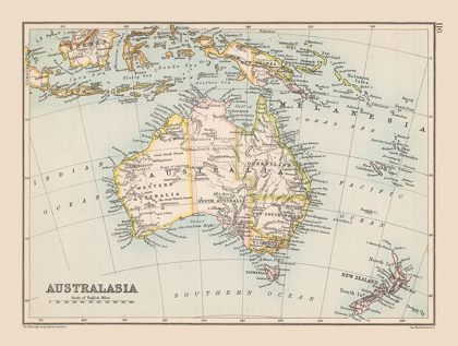 Picture of AUSTRALASIA - BARTHOLOMEW 1892