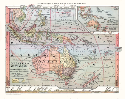 Picture of AUSTRALIA MALAYSIA POLYNESIA - MONTEITH 1882