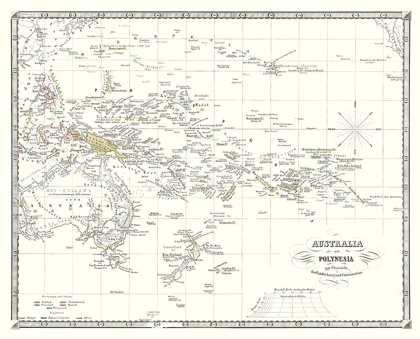 Picture of AUSTRALIA POLYNESIA - SPRUNER 1855