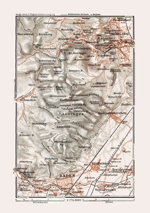 Picture of BADEN MODLING REGION AUSTRIA - BAEDEKER 1910