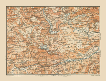 Picture of DACHSTEIN REGION AUSTRIA - BAEDEKER 1910