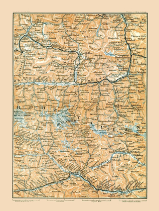 Picture of CENTRAL AUSTRIA - BAEDEKER 1896