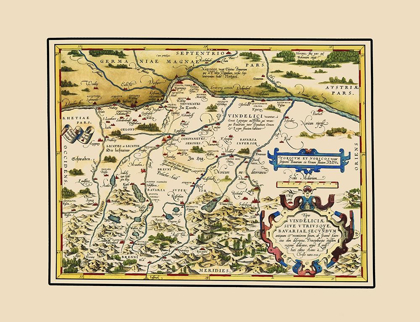 Picture of BAVARIA REGION GERMANY - ORTELIUS 1570